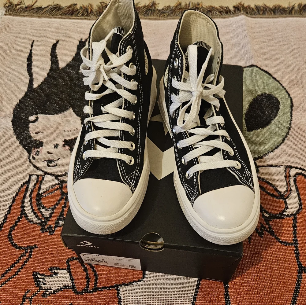 Converse Platform Chuck Taylor High Top Black White